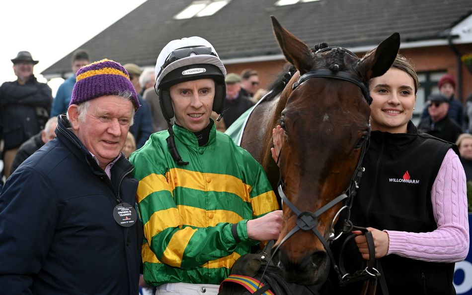 Jimmy Mangan believes Spillane’s Tower could excel over three miles, but acknowledges the need for rain for Punchestown attempt.